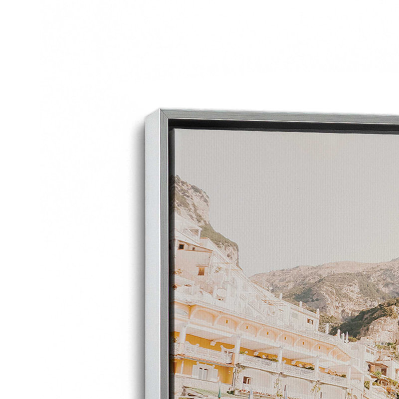 Impression sur toile Coastal Splendor, Cadre flottant en chrome poli, H 8,75 po x l 12,75 po x P 1,75 po