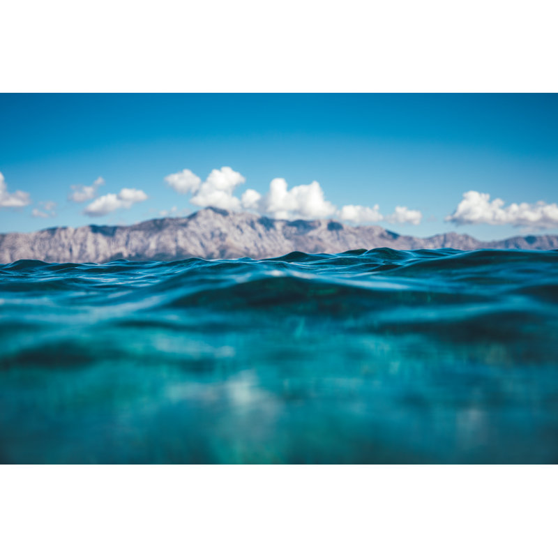 Turquoise Sea Waves by Borchee - No Frame Art Prints on Canvas, 81cm H x 122cm W