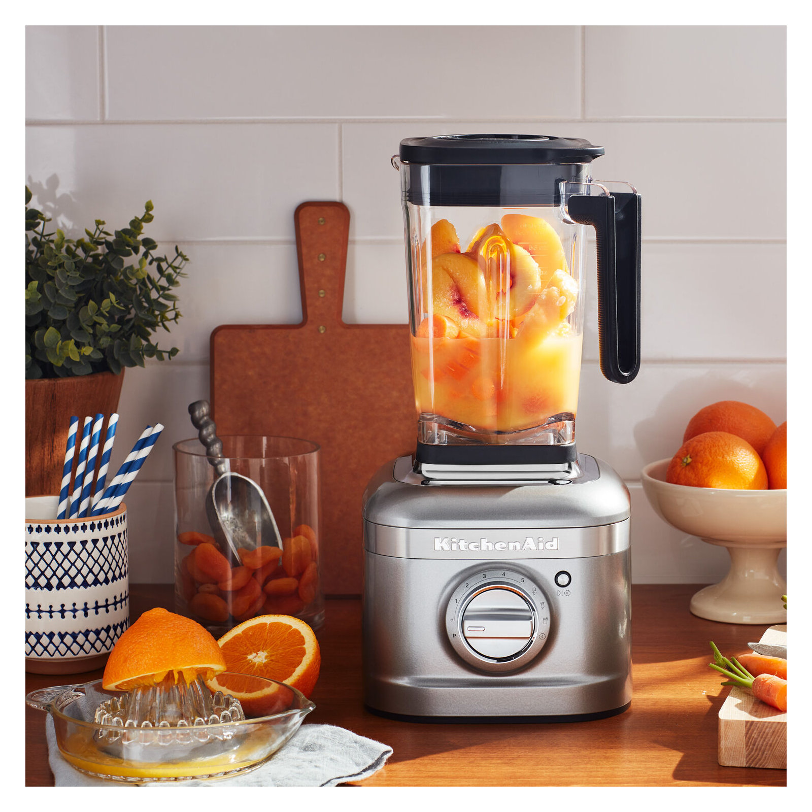 KitchenAid® K400 Variable Speed Blender with Tamper, Contour Silver