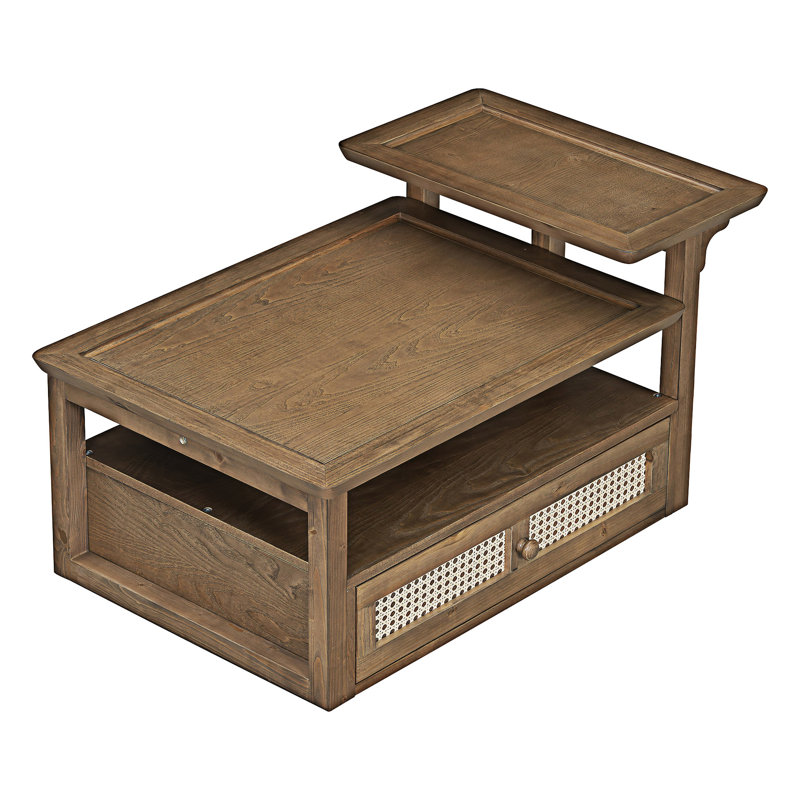 Table basse avec rangement, Marron foncé