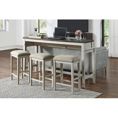 Ensemble de table à hauteur de comptoir 4 pièces Gloveres