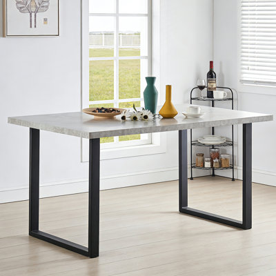 Anizoba Modern 150 x 90cm Dining Table with Thickened Top and Legs