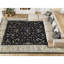 Elegance Oriental Area Rug in Black/Gray/Ivory