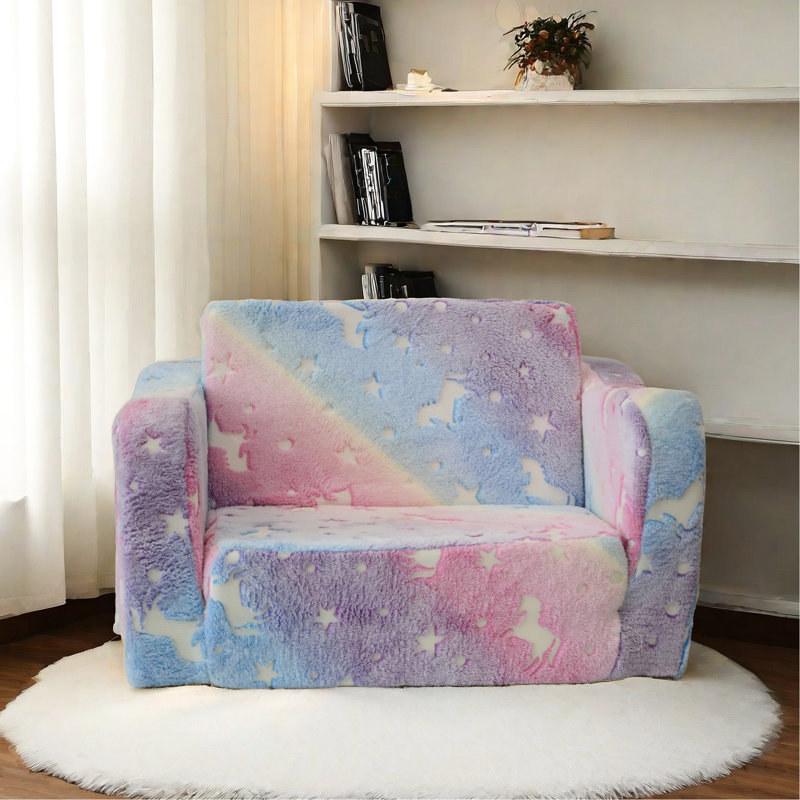 Canapé modulaire moderne pour enfants, canapé convertible supplémentaire en méridienne, canapé-lit 2 en 1 confortable pour enfants