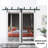 Lucia Mirrored Glass Wood Standard White Door Slab-75686647