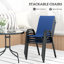 Steel Patio Dining Set Table,