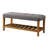 Grey And Oak Tufted Padded Seat Bench-828550620