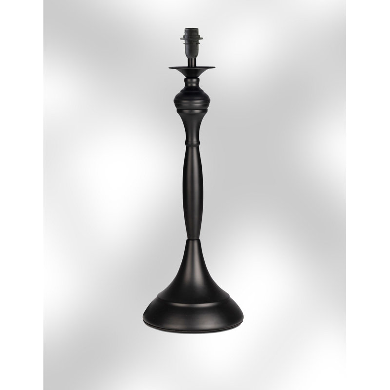 Antibes 55cm Metal Candlestick Style Table Lamp Base Only, Black
