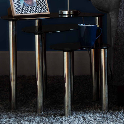 Vida Cara Glass Top Nesting Tables