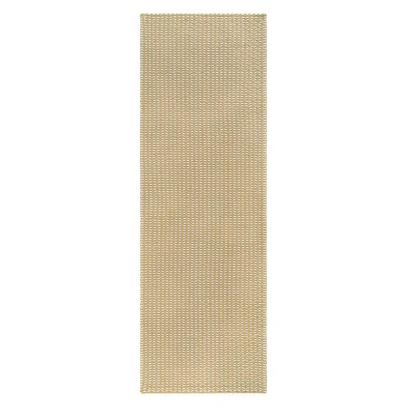  Cotton Weave Washable Area Rug - Stylish Mesh Design for Living Room, Bedroom, or Office Decor, Runner 2' x 6', Yellow