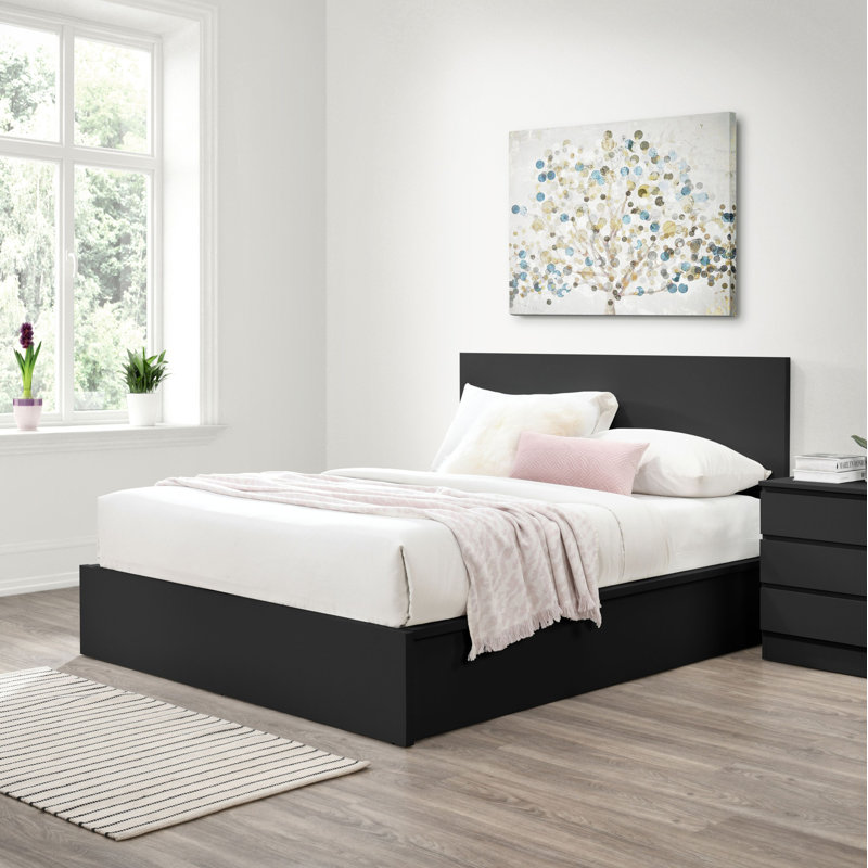 Marqita Ottoman Bed, Black, Double (4'6)