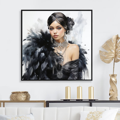 Jazz Age african american woman portrait 1 - Fashion Woman Canvas Prints