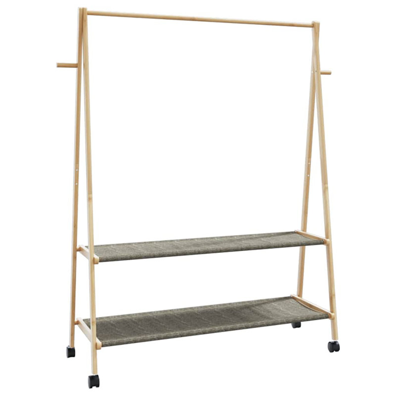 Huldah 132cm Rolling Clothing Rack