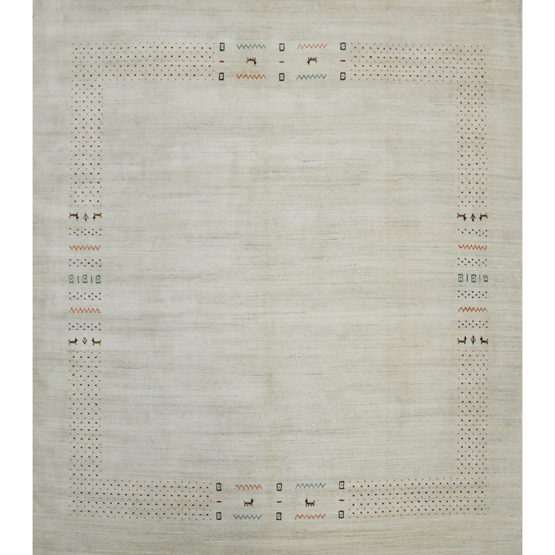 Tapis tribal en laine Gabbeh 9 x 9
