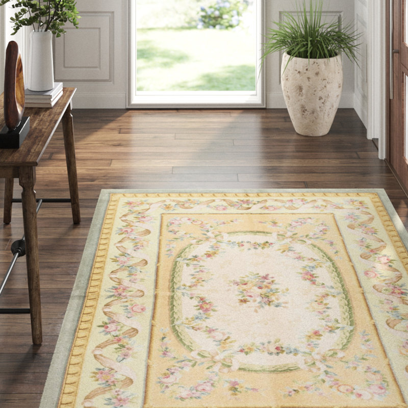 Savonnerie One-of-a-Kind Rectangle 6'1" X 9'1" Hand Knotted Area Rug