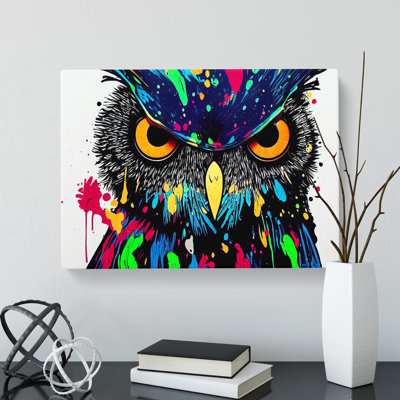 Owl Splash Vol.1 Abstract - Wrapped Canvas