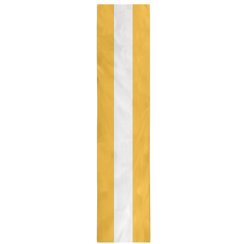 Boston Table Runner, 72" x 16", Polyester, Pittsburgh Gold/White/Pittsburgh Gold