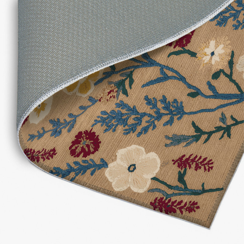 Tapis d'intérieur et d'extérieur brun Botanical, Rectangulaire 2 pi x 3 pi