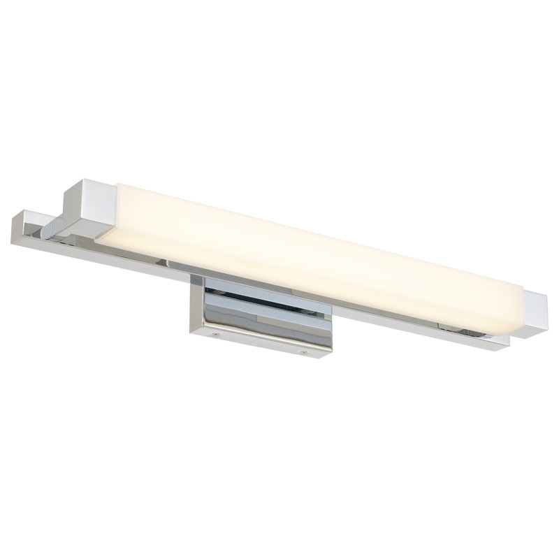 Barre d'éclairage intégrée pour meuble-lavabo à DEL, Chrome chrome, H 4,5 po x l 26 po x P 6,38 po
