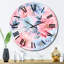 Horloge murale rose et bleu Petunia-93380854