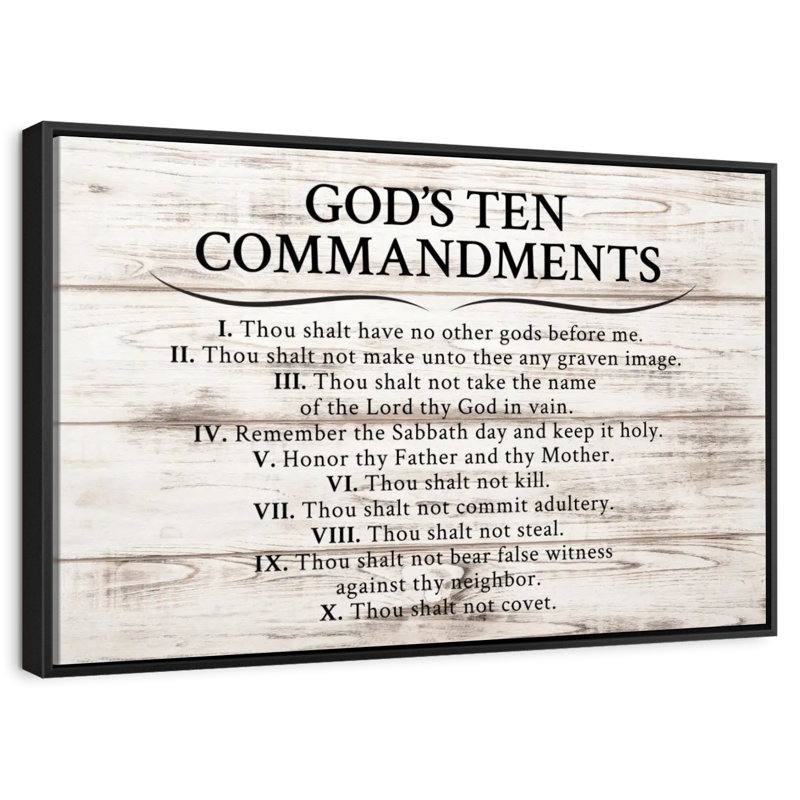 Adella God's Ten Commandments, 21" H x 31" W
