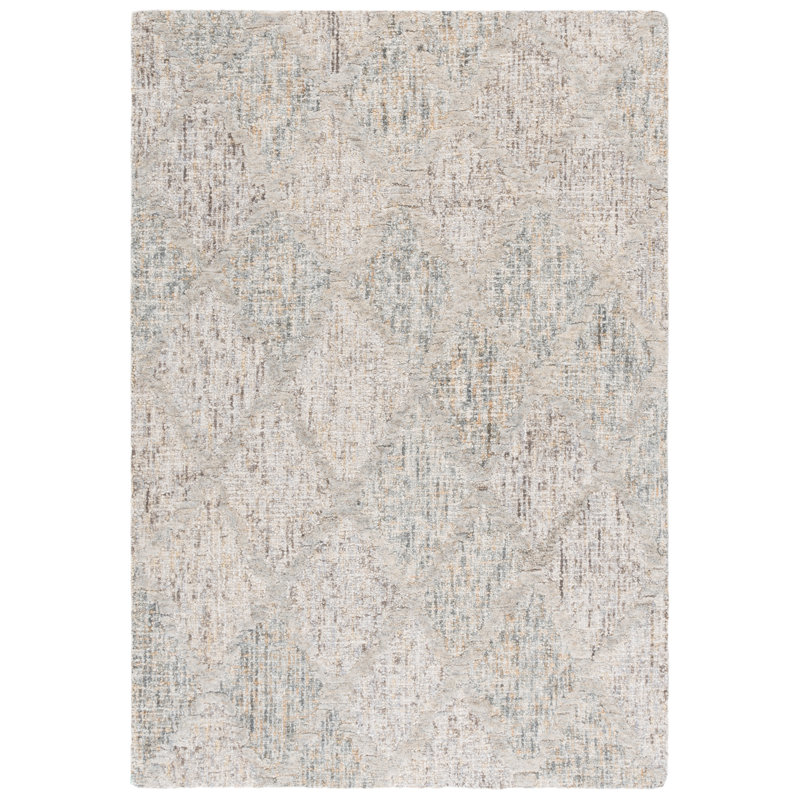 Harvest Hand Tufted Wool Abstract Indoor Rug, Rectangle 4' x 6'