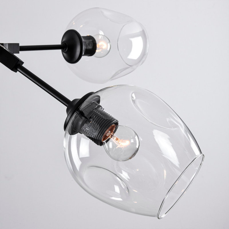 Yarra 8 - Light Unique/Statement Pendant, Black