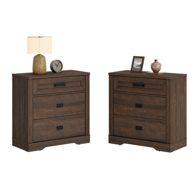 Laziza Large Nightstand For Bedroom, 31.5" Wide Modern Farmhouse Bedside Table With Drawers,32'' H X 31.5'' W X 15.4'' D,