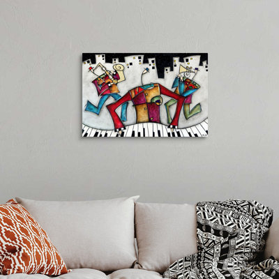 Jarne Silver City Jazz by Eric Waugh - Wrapped Canvas Graphic Art