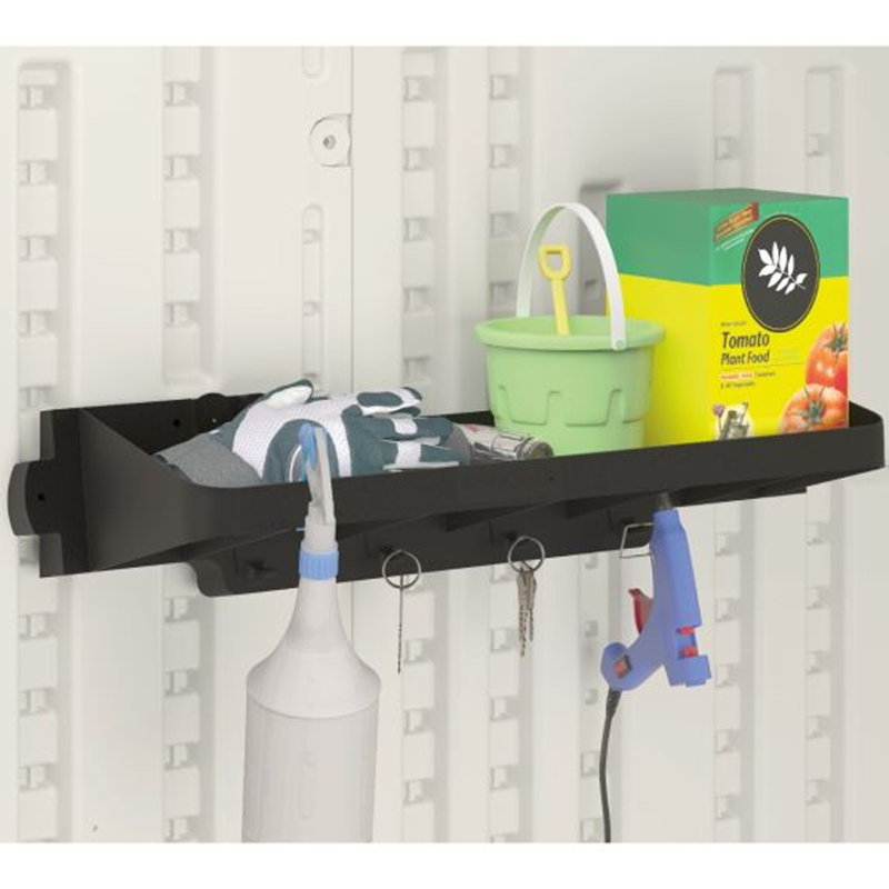 Suncast 25 in. W x 8 in. D Resin Shed Shelf with EZ Bolt Attachment, Made in the USA