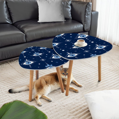 Ensemble de 2 tables basses gigognes Triangle