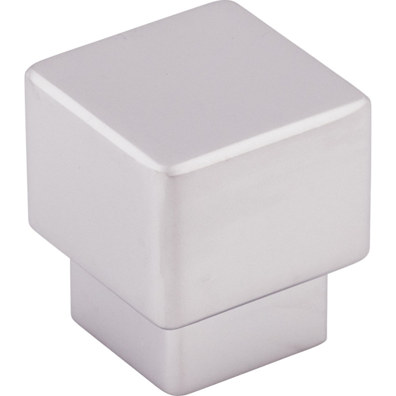 Tapered 1" Length Square Knob, Aluminum, 1" Knob Length