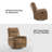 Chikako Genuine Leather Swivel Rocker Manual Recliner-78550777