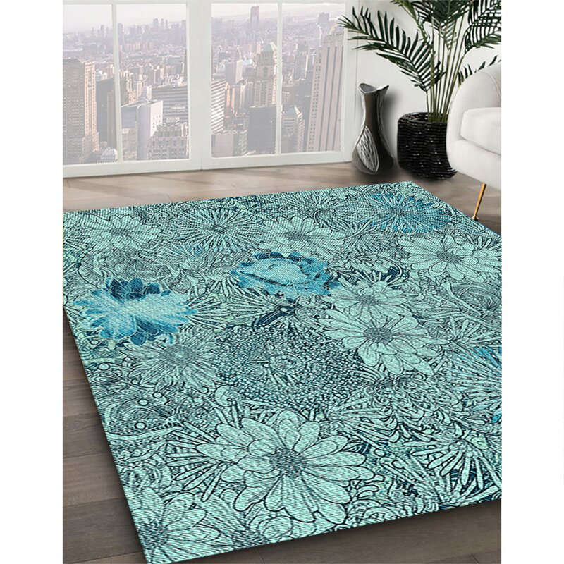 Floral Indoor Rug, Square 7'