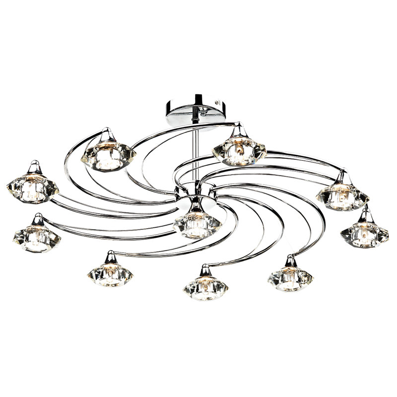 Greenhaw Crystal Semi Flush Mount