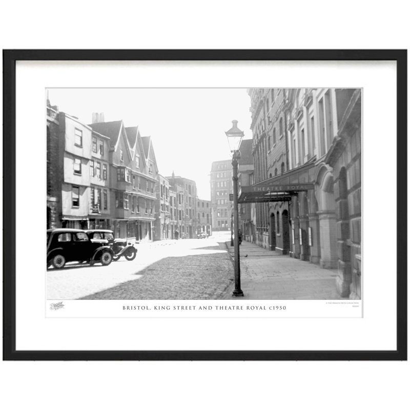 Bristol, King Street And Theatre Royal C1950 - Single Picture Frame Print, 28cm H X 36cm W x 2cm D