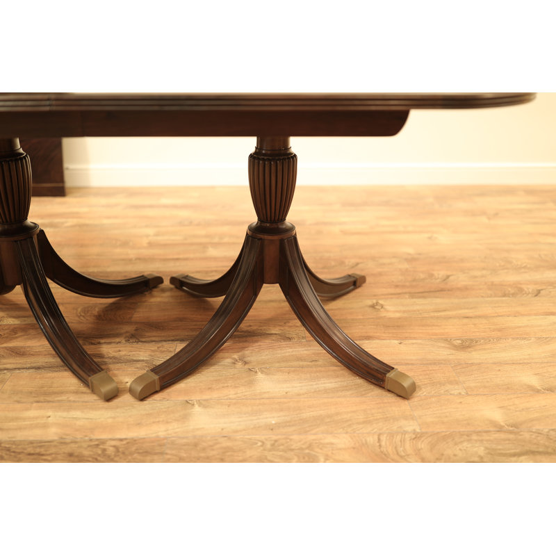 Mahogany Wood Dining Table, Dark Walnut