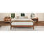 Structure de lit plateforme en bois de bambou sec de 12 pouces, avec support en lattes de bois, aucun sommier requis, assemblage facile-56893276