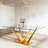 Glass Top Metal Base Dining Table With 4 Upholstered Dining Chairs,5 - Piece Pedestal Dining Set-616982860-616982863