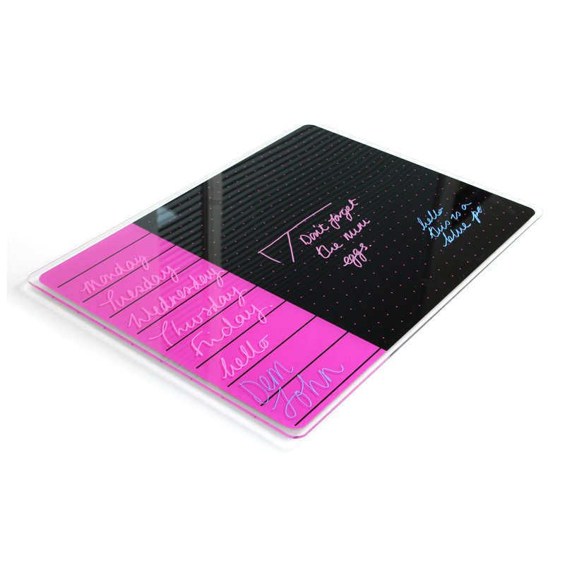 Tableau effaçable Floortex Viztex Glacier Plan & Grid, 17 po x 23 po, Violet doux