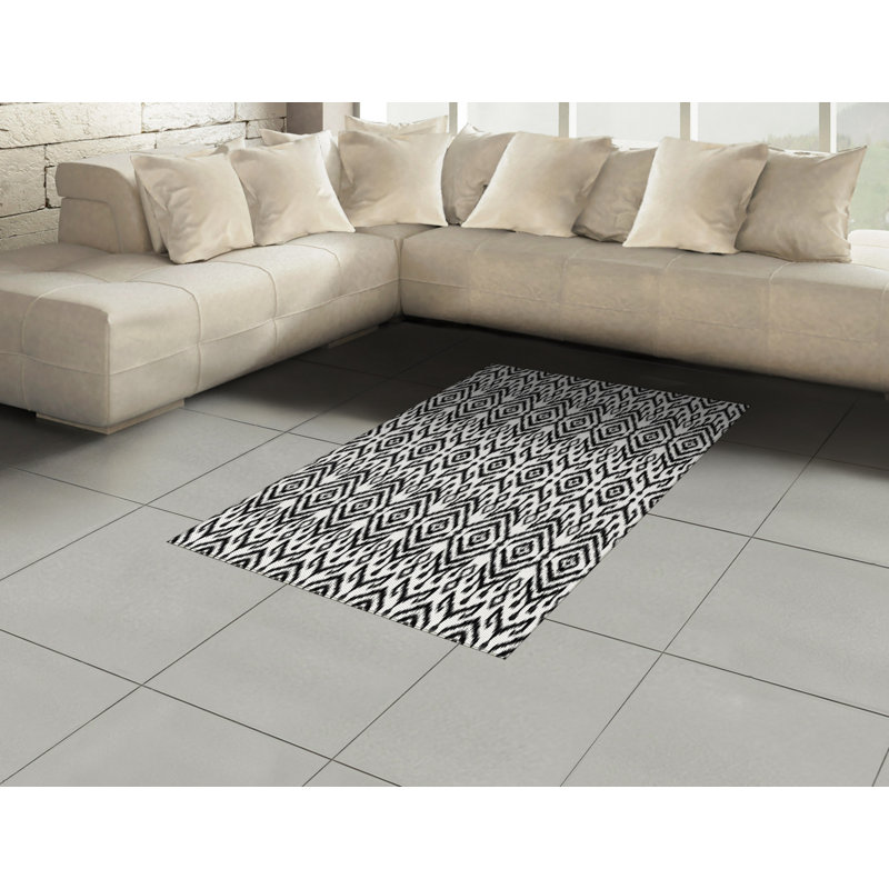 Bohemian High Density Long Fiber Poly Threads Decorative Area Rug Carpet, Rectangle 4' x 5'8"