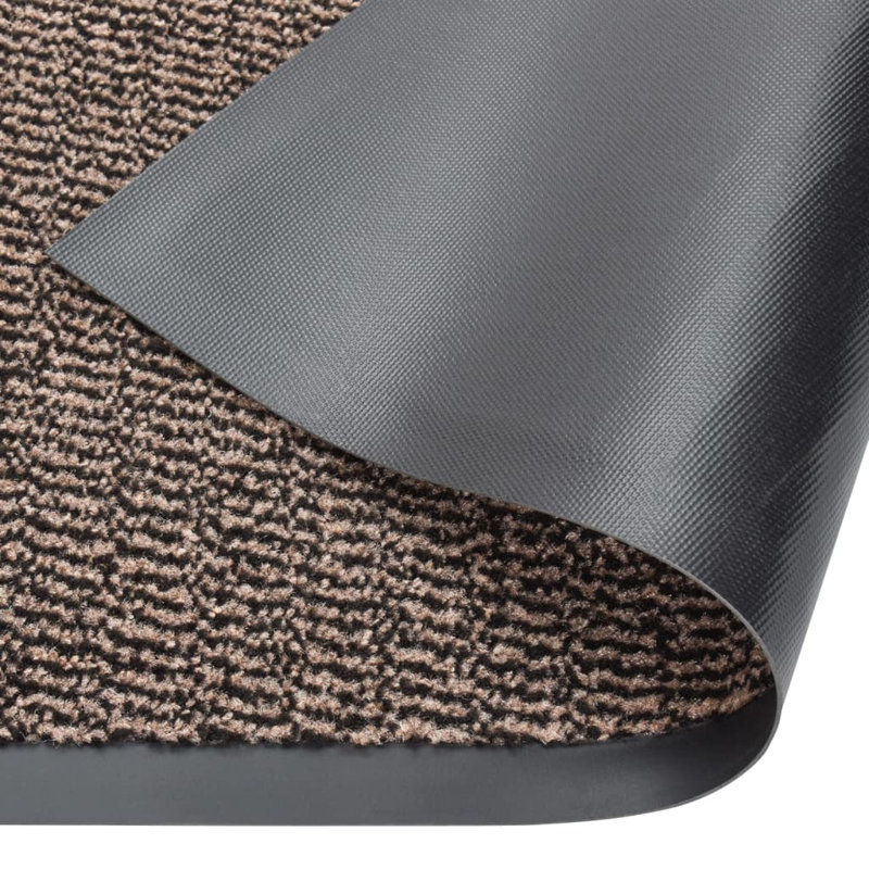 Katerine Non-Slip Geometric Indoor Doormat, 60cm W x 180cm L, Dark Brown