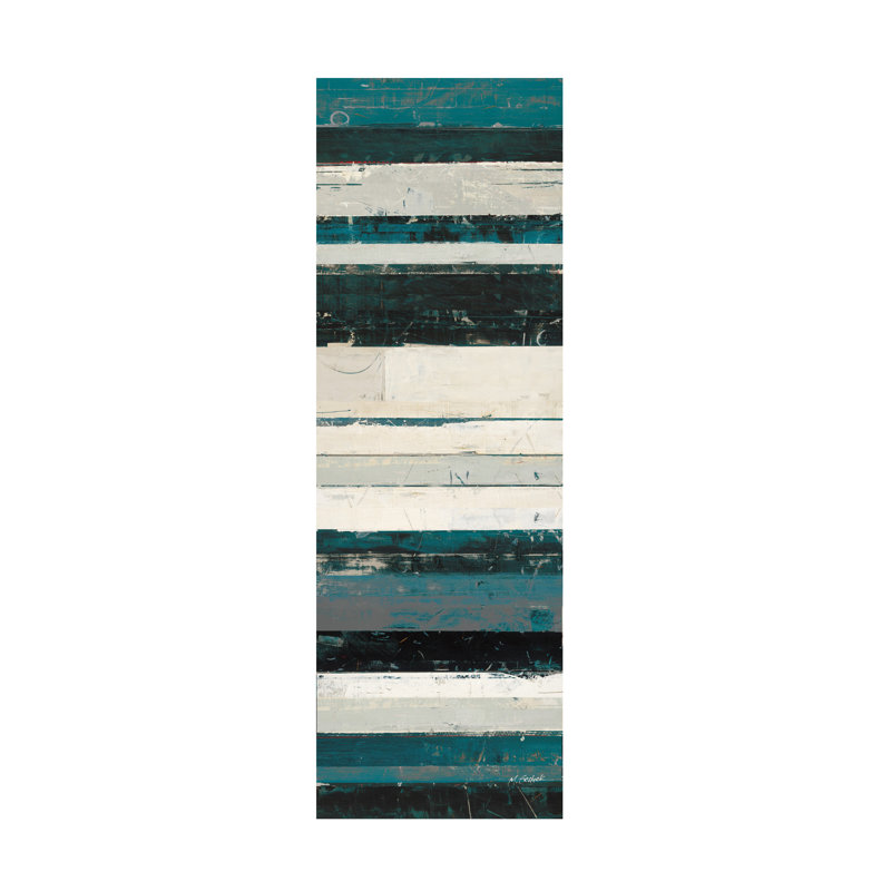 «Blue Zephyr IV», art sur toile par Mike Schick, H 32 po x l 10 po x P 2 po