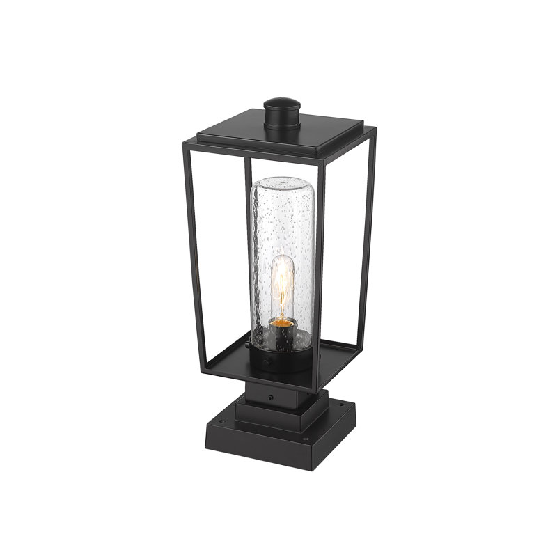 Luminaire à fixation sur mât câblé noir à 1 lumière H 20 po Jadine