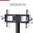 Multi Black Tv Stand, 35.4 Inch, Height Adjustable, Swivel 3, Fits 32-65 Inch Tvs, 45 Degree Angle Each 53.794lbs Nw For Stability