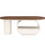Table basse 48,03 po en métal blanc