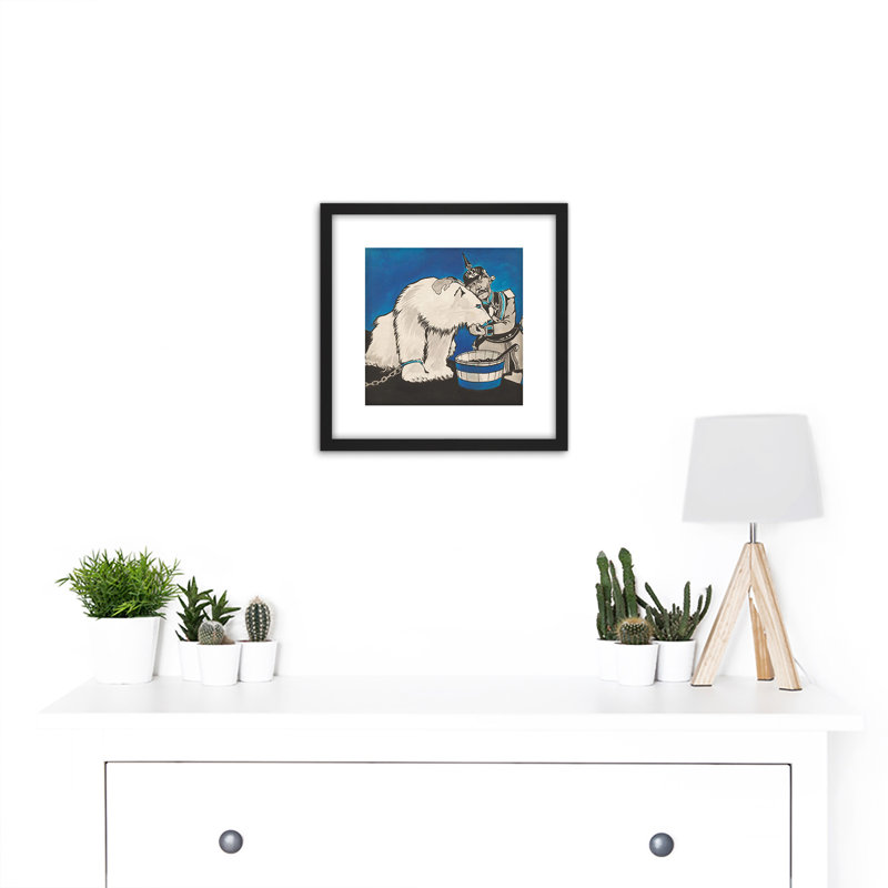 German Russia Polar Bear Drawing 1 Piece Single Picture Frame Painting