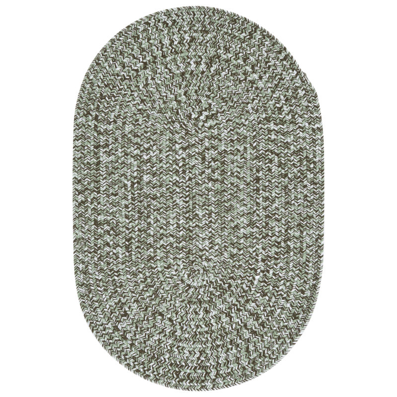 Braided 260 Hand Woven Performance Machine Washable No Pattern Rug, Oval 6' x 8'