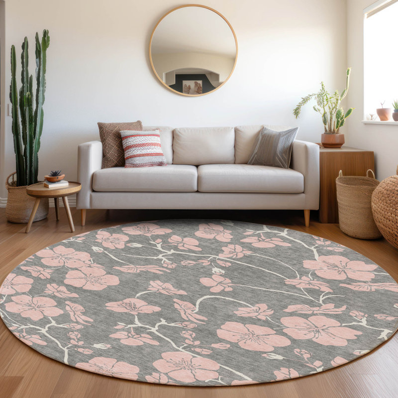Tapis intérieur / extérieur gris Inoa , 8 pi x 8 pi