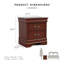 Ensemble de chambre à coucher 3 pièces Aberdeen (1 commode et 2 tables de chevet)-96601294-131565980